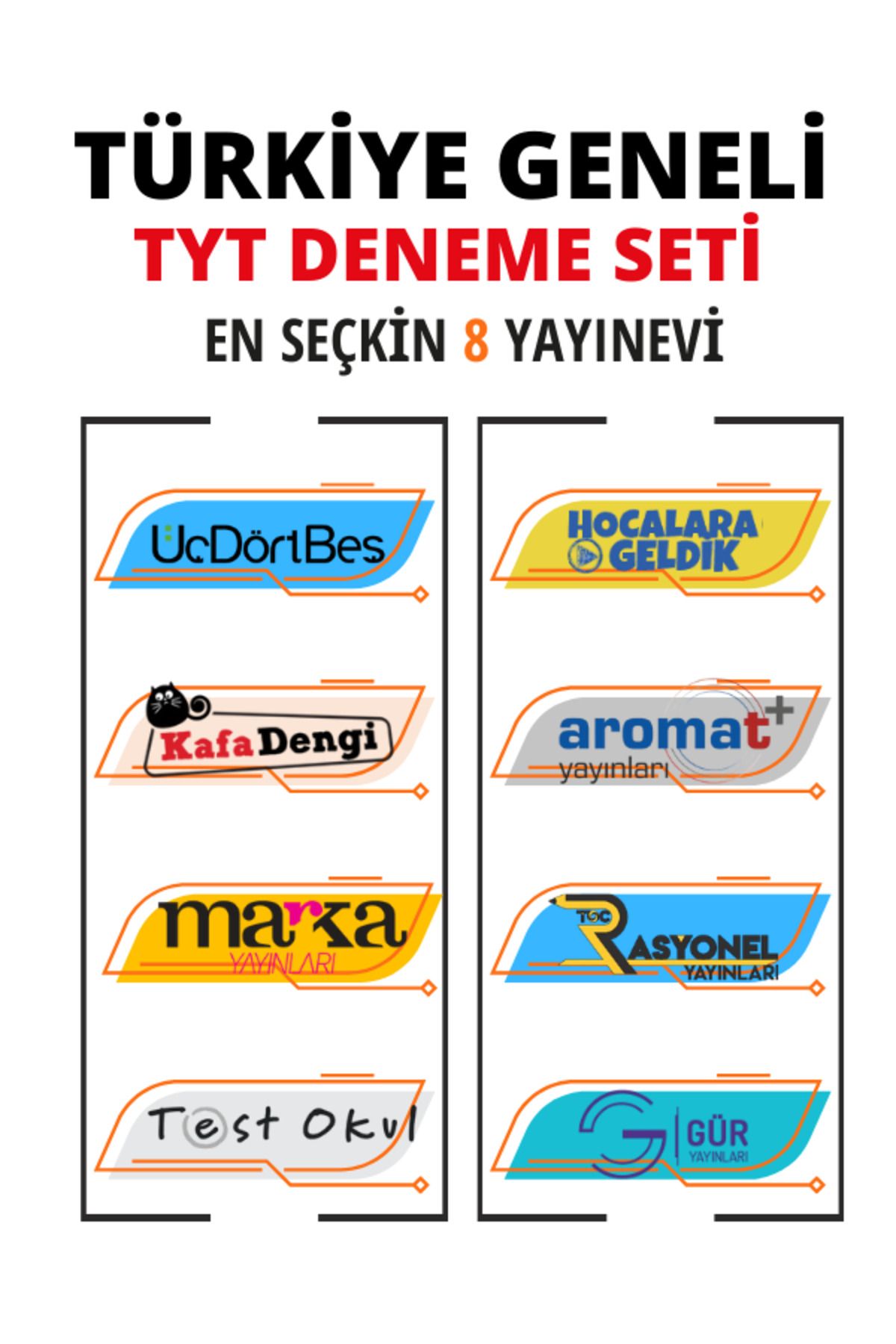Üç Dört Beş Yayıncılık Türkiye Geneli TYT Genel Deneme 8 Yayın 8 Deneme Seti