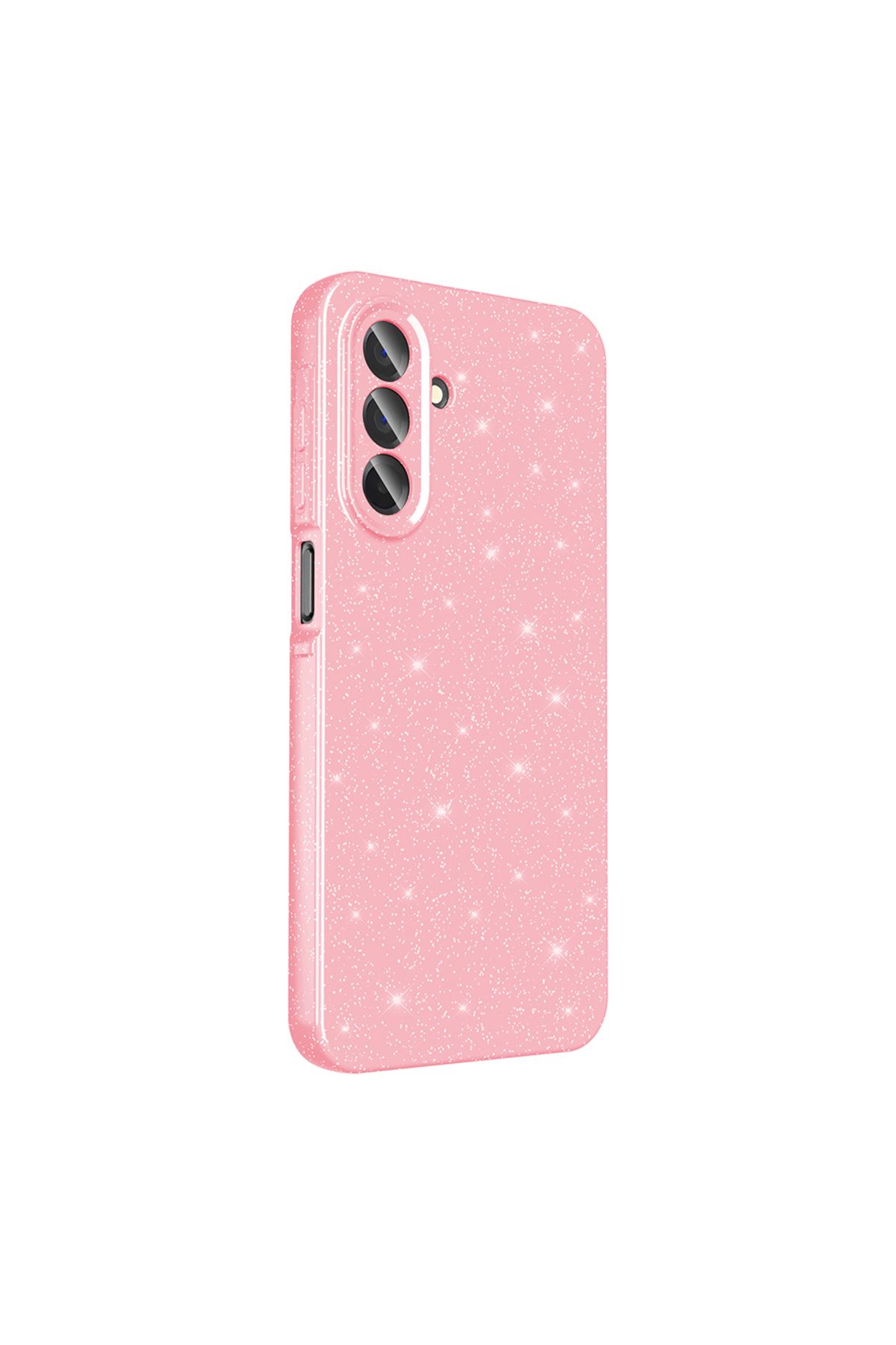 Gpack Samsung Galaxy A26 uyumlu Kılıf Koton Simli Silikon Arka Kapak Kamera Korumalı Açık Pembe