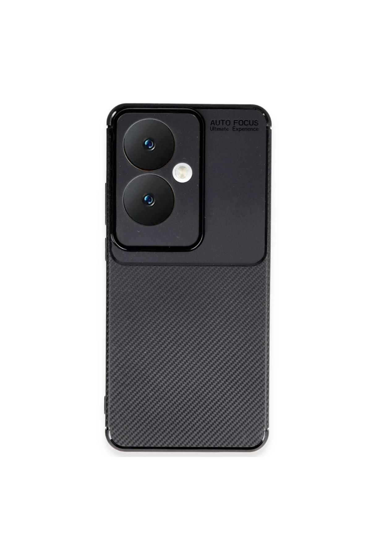 Gpack Oppo Reno 11F uyumlu Kılıf Negro Karbon Görünümlü Silikon Siyah
