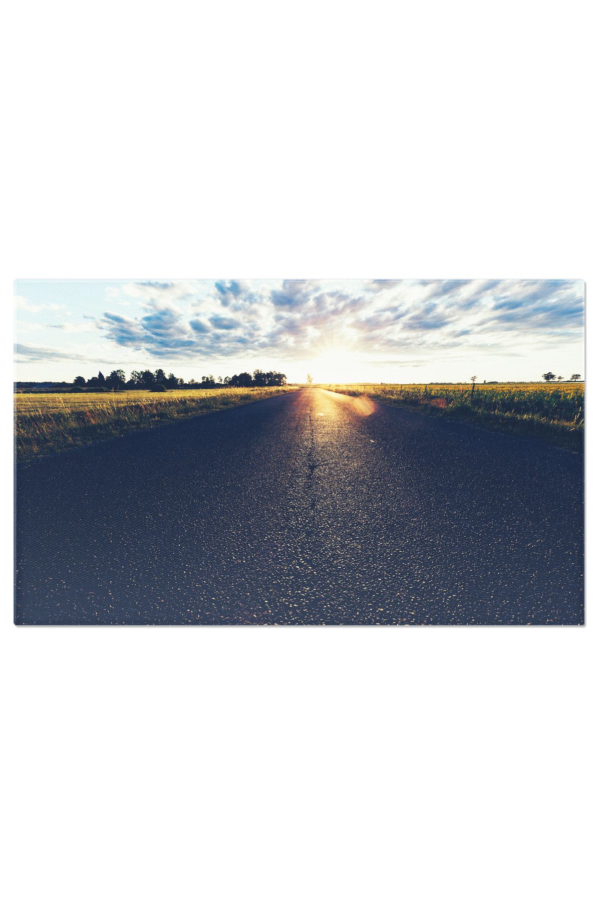StoryGift Romania Tablou Canvas Drum De Tara Si Apus, Road, Travel, Way, Adventure, Sunset 500 - 40 x 25