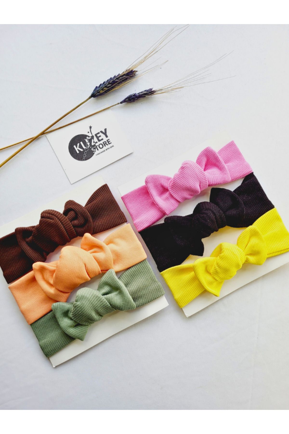 KUZEY STORE Kız Bebek 0-3 Yaş Uyumlu 6'lı Bandana Seti | Pamuklu ve Elastik