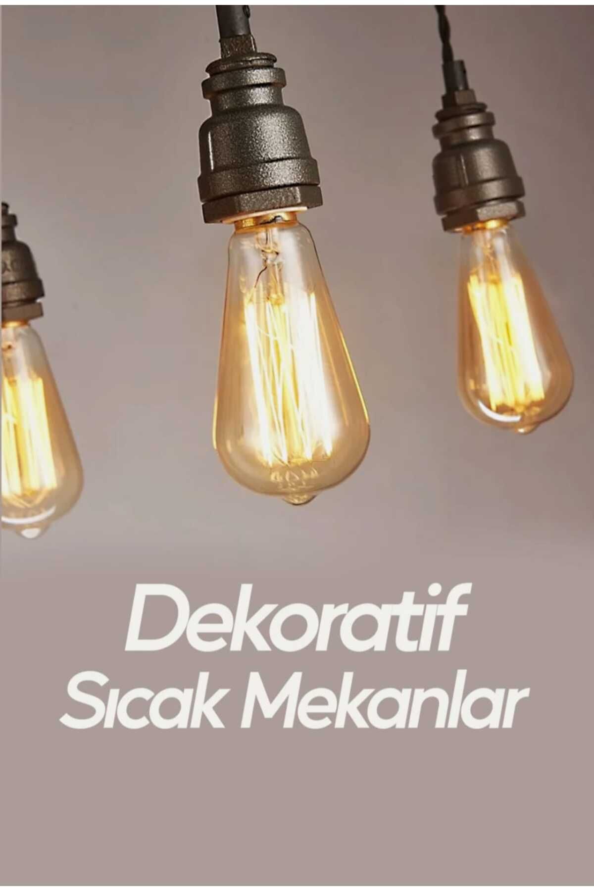 ELZEYS Dekoratif 5'li Retro Rustik Ampül E27 Standart Duy 220v Ev Cafe Aplik Abajur Tavan Ampülü