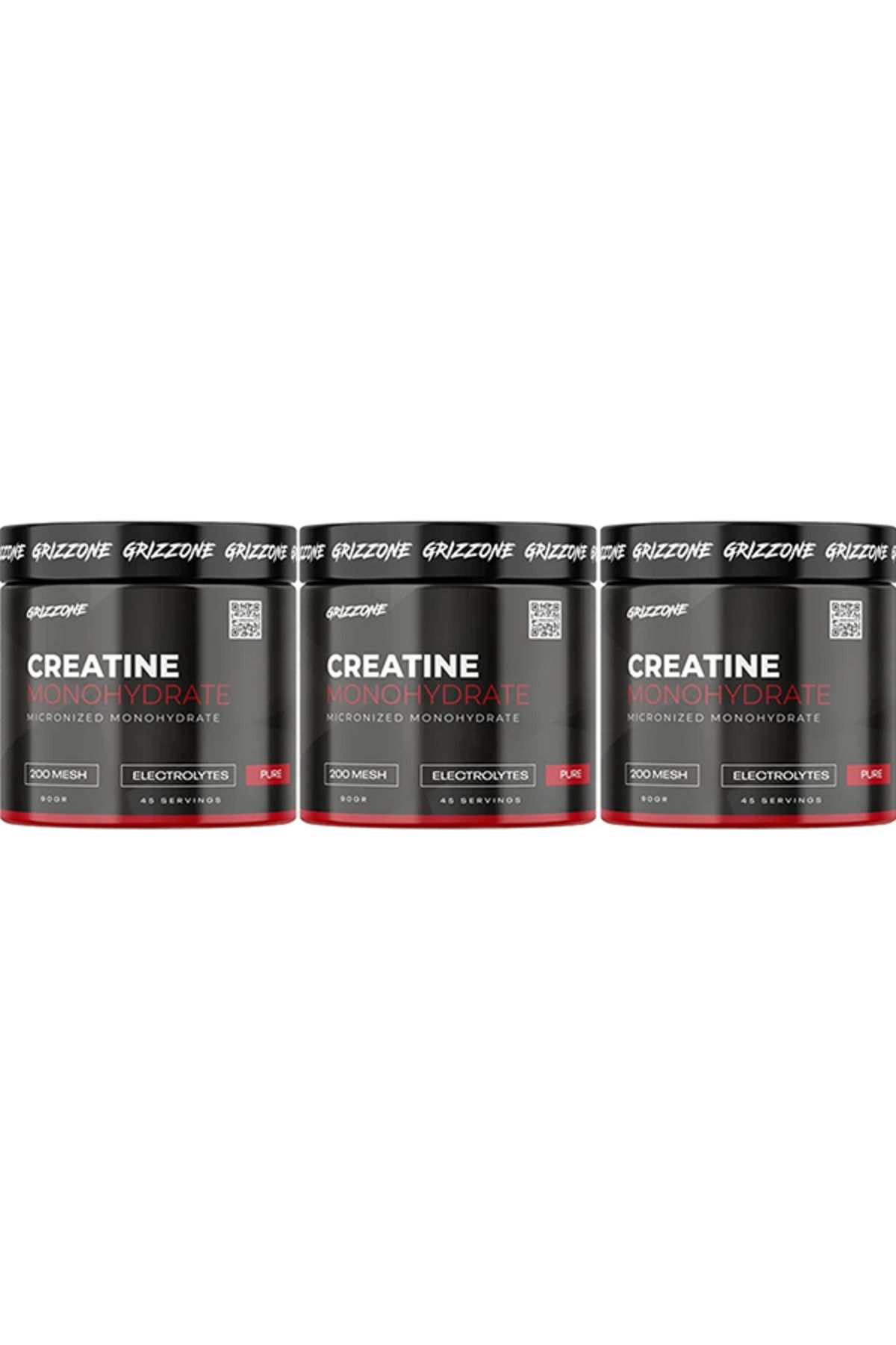 GRIZZONE Grızzy Creatine Monohydrate 3 × 90 Gr 135 Servis ( Aromasız )