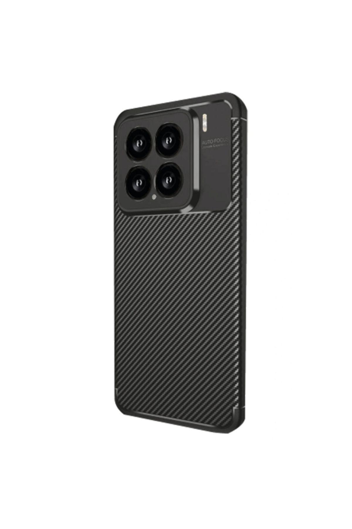 Gpack Xiaomi 15 uyumlu Kılıf Negro Karbon Görünümlü Silikon Siyah