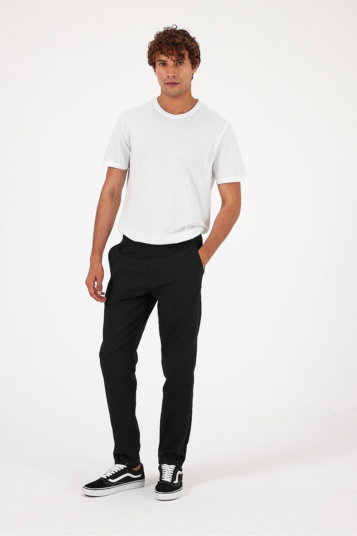VENA Alfred Beli Lastikli Smart Pantolon - SİYAH