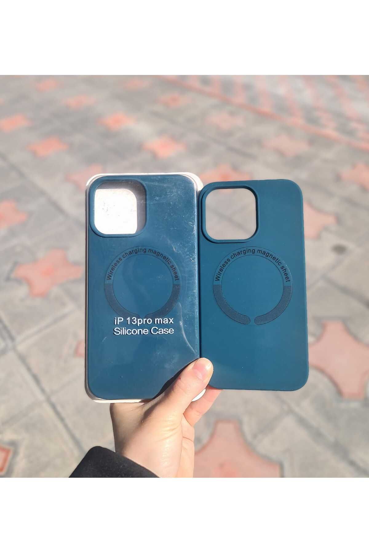 CEP-HANE Apple iPhone 13 Pro Max Magsafe Özellikli Lansman Silikon Kapak