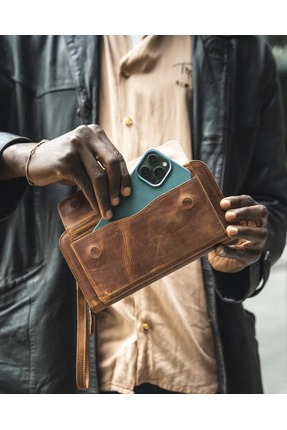 Fil Deri Lüks Çanta El Tutamaçlı Çok Bölmeli Hakiki Deri Premium Fındık El Ça...