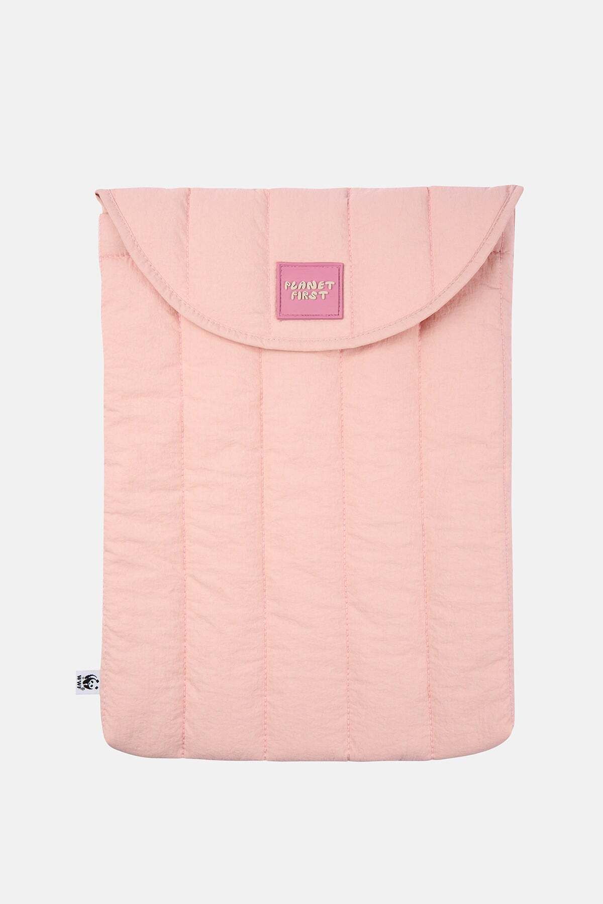 WWF Market Planet First Puffer Laptop Case - Pembe