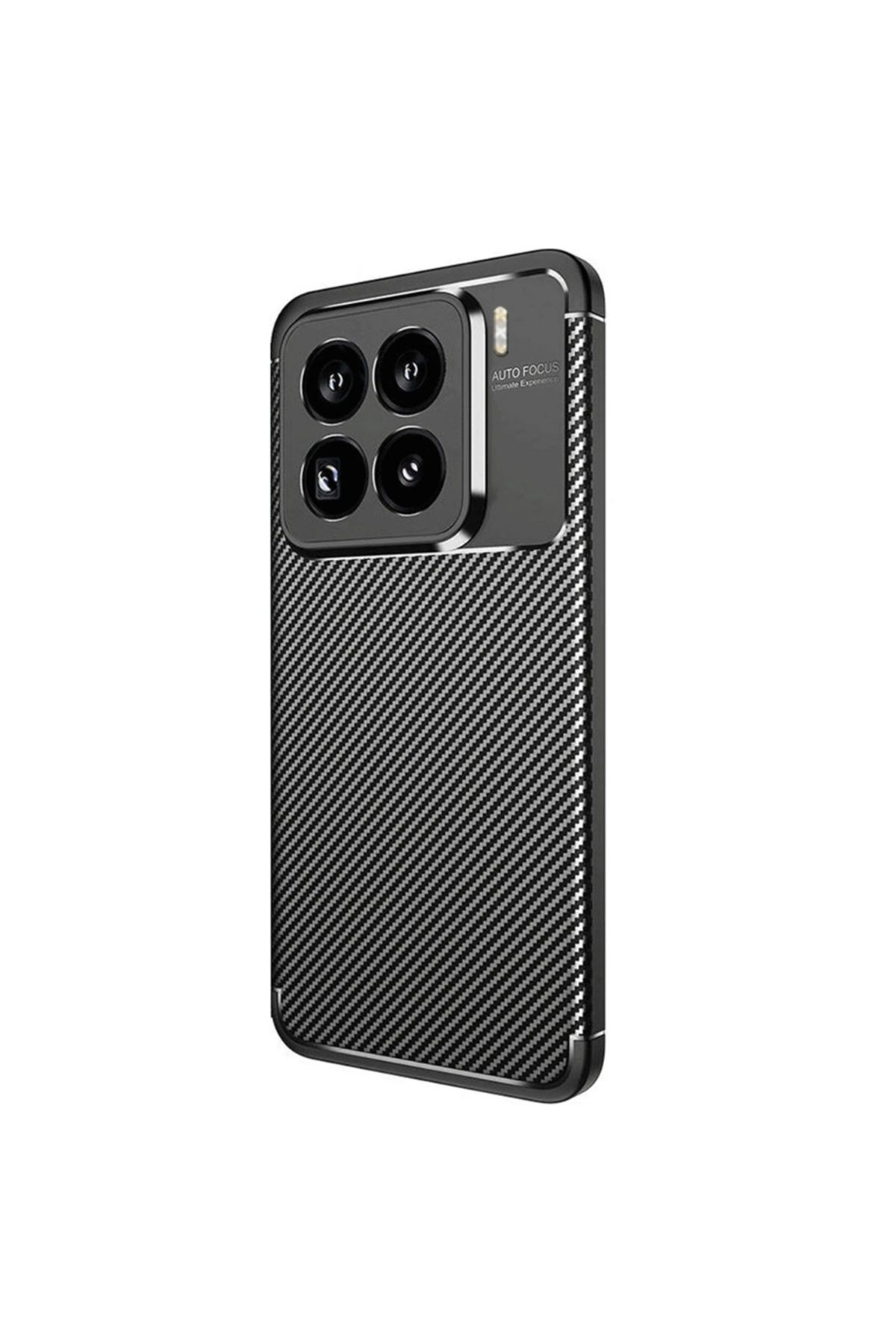 Gpack Xiaomi 15 Pro uyumlu Kılıf Negro Karbon Görünümlü Silikon Siyah