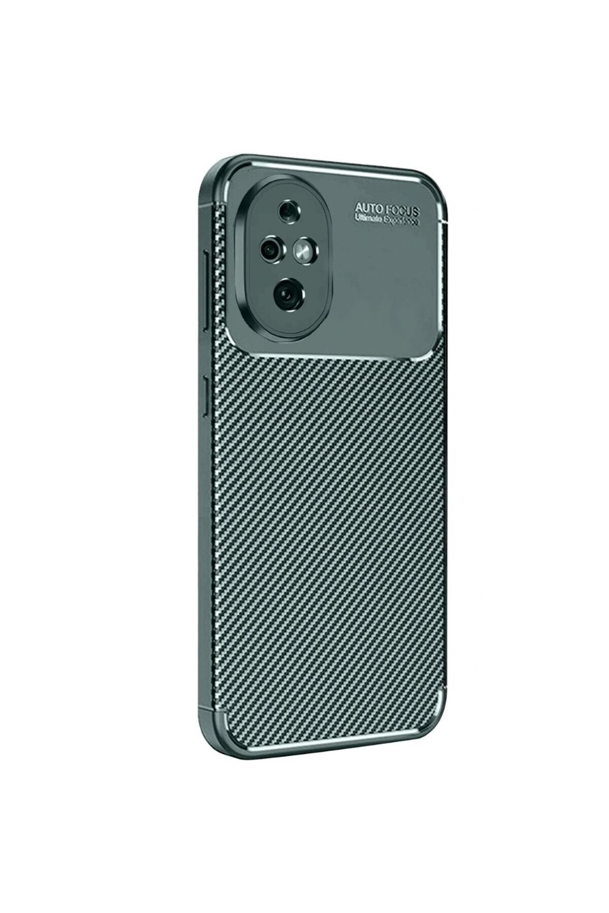 Gpack Honor 200 uyumlu Kılıf Negro Karbon Görünümlü Silikon Koyu Yeşil