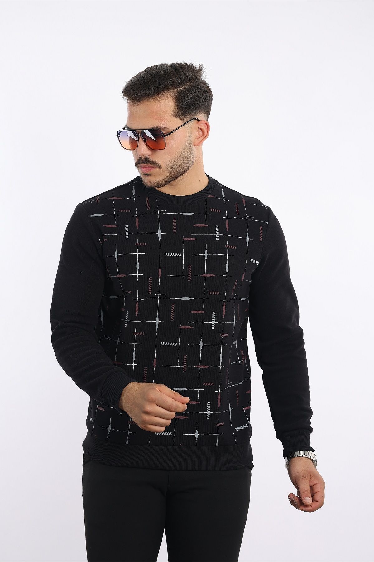 rugatchi Selanik Dokuma Bisiklet Yaka Sweatshirt