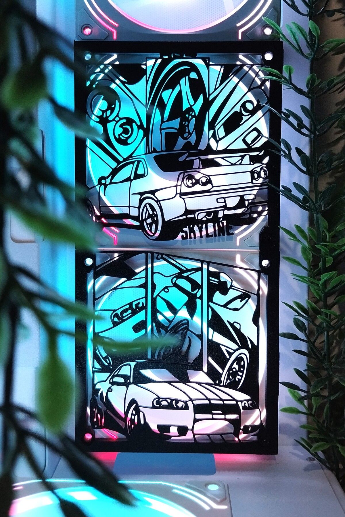 Caseybox Skyline R34 120x240 mm Uyumlu Oyun Pc Aksesuarı, Masaüstü Bilgisayar Fan Kapağı