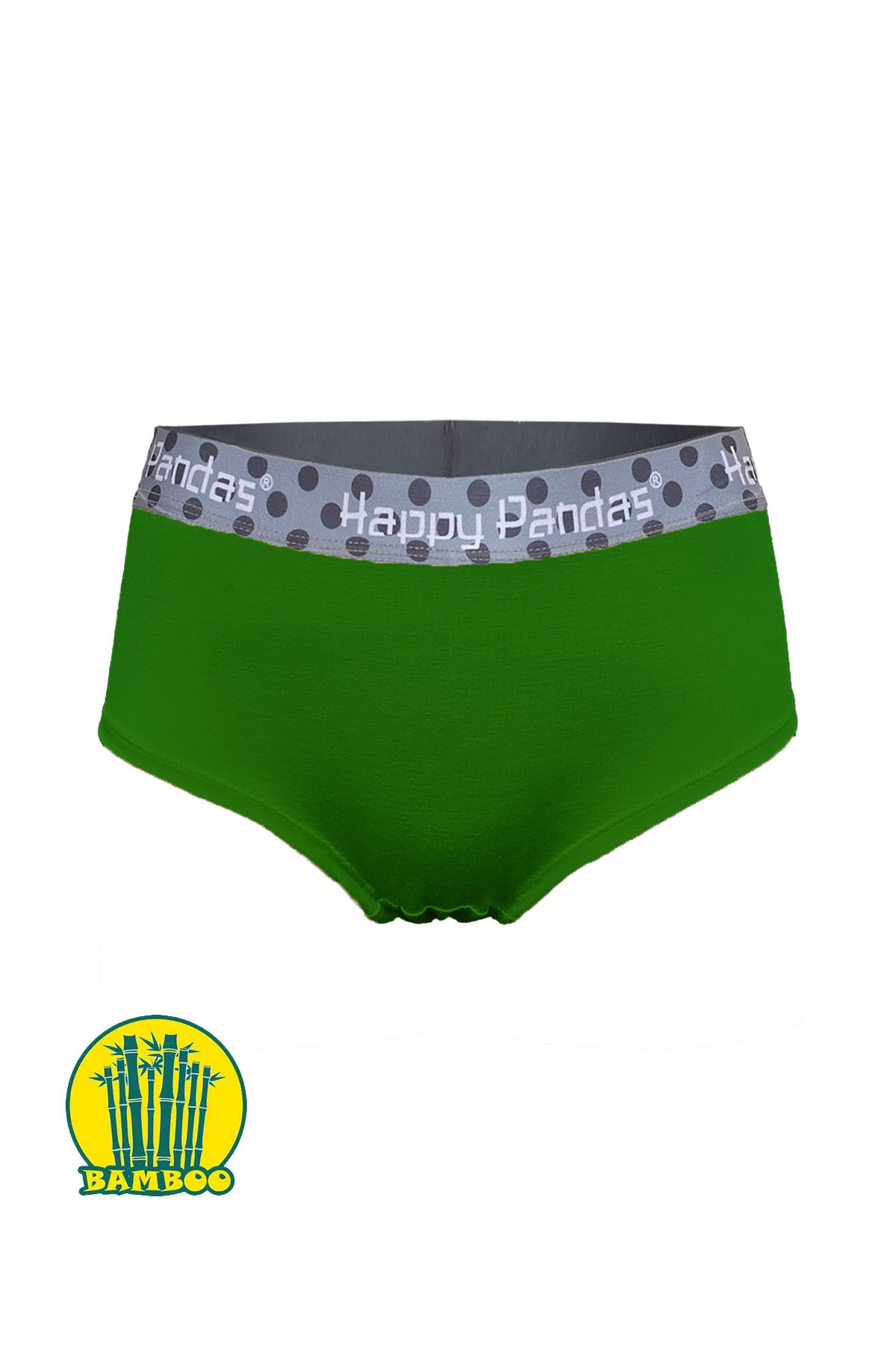 BRAINWEAR Kadın Likralı Bambu Dijital Baskılı Hipster Boxer Külot - Happy Pandas Creation