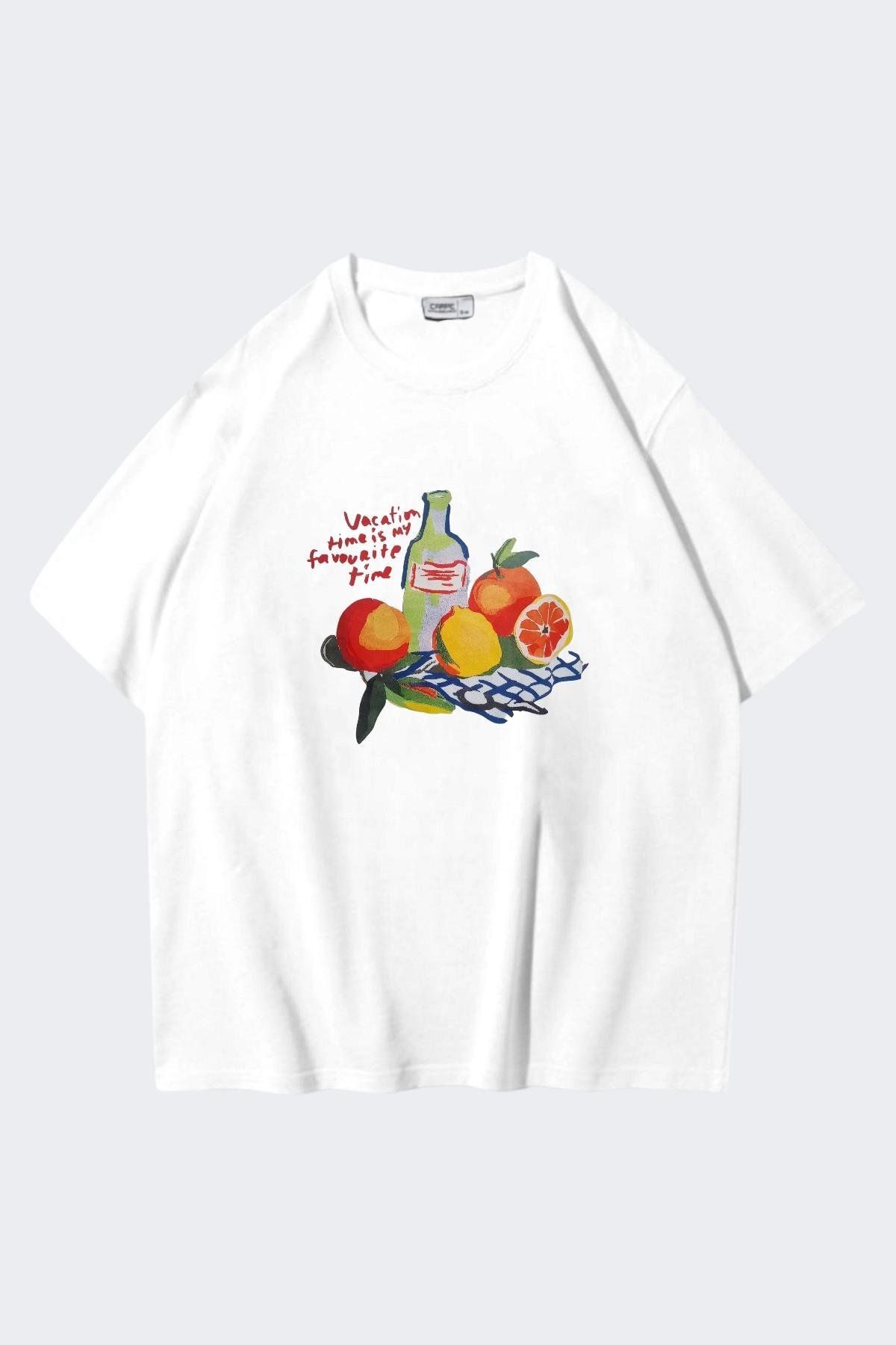 Carpe Watercolor Orange Oversize T-shirt