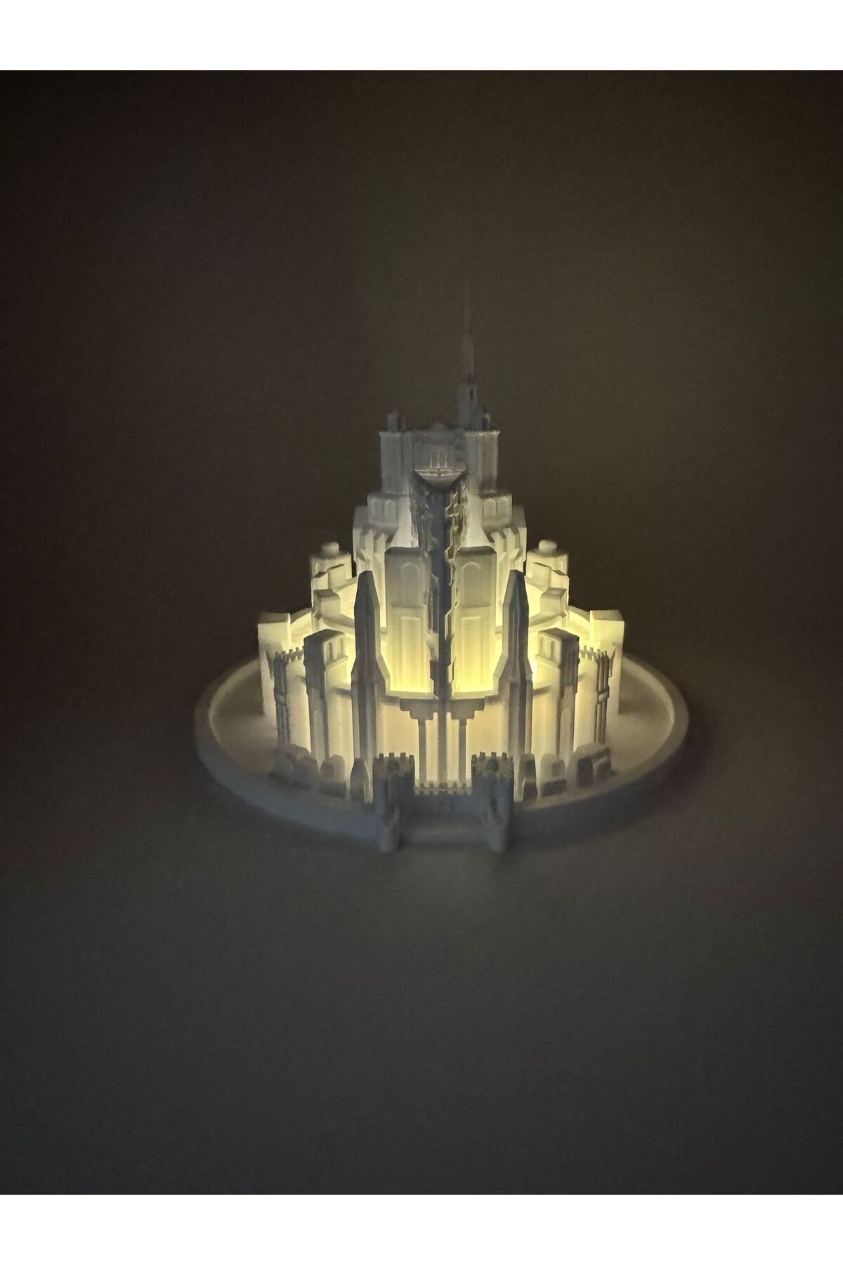 fyne Minas Kalesi Gece Lambası | Yüzüklerin Efendisi Minas Tirith Dekoratif Lamba | 20cm | Ledli