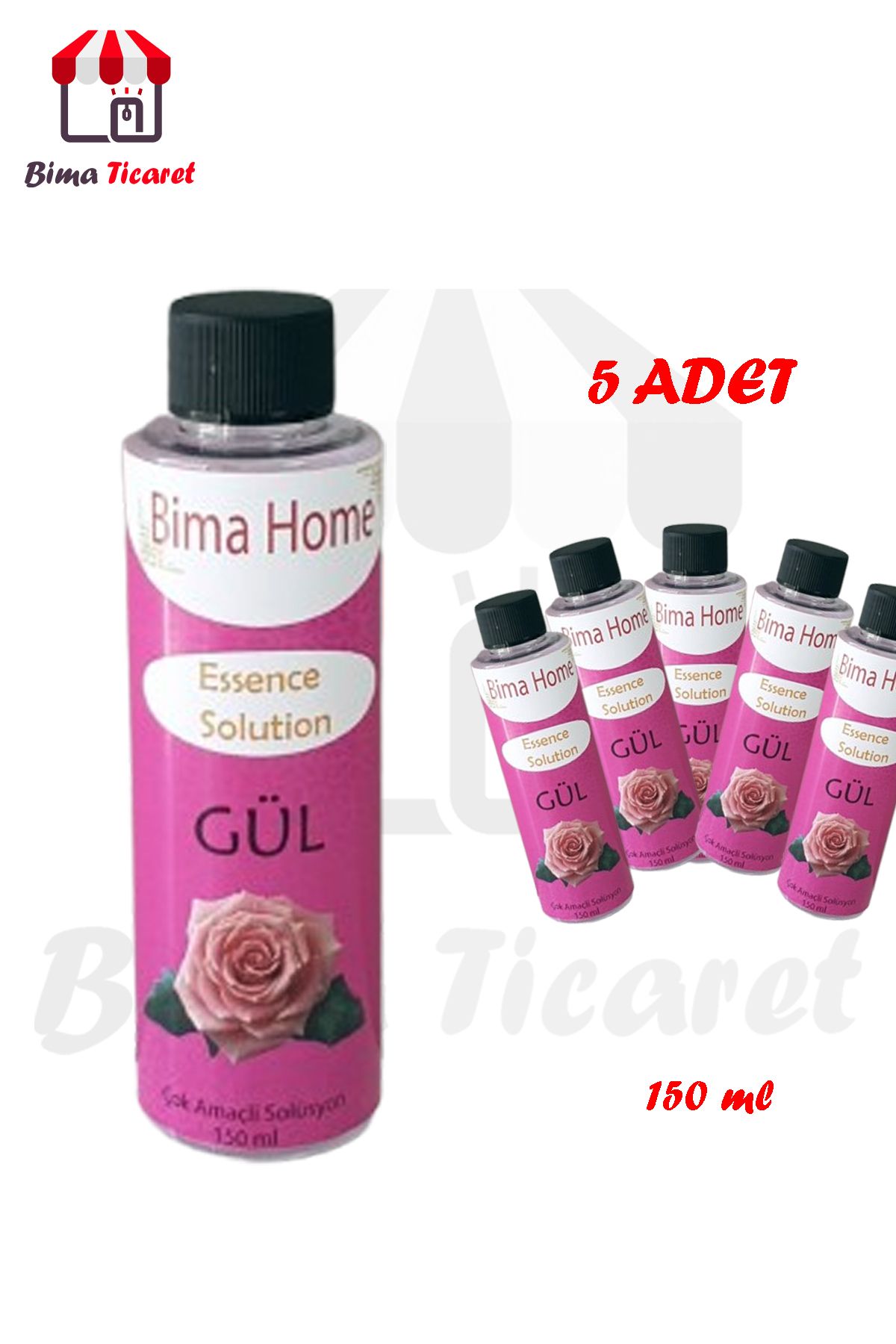 Bima Ticaret Orijinal 5 adet Geniş Alan Kokulandırma Makinesi Parfümü (Gül)