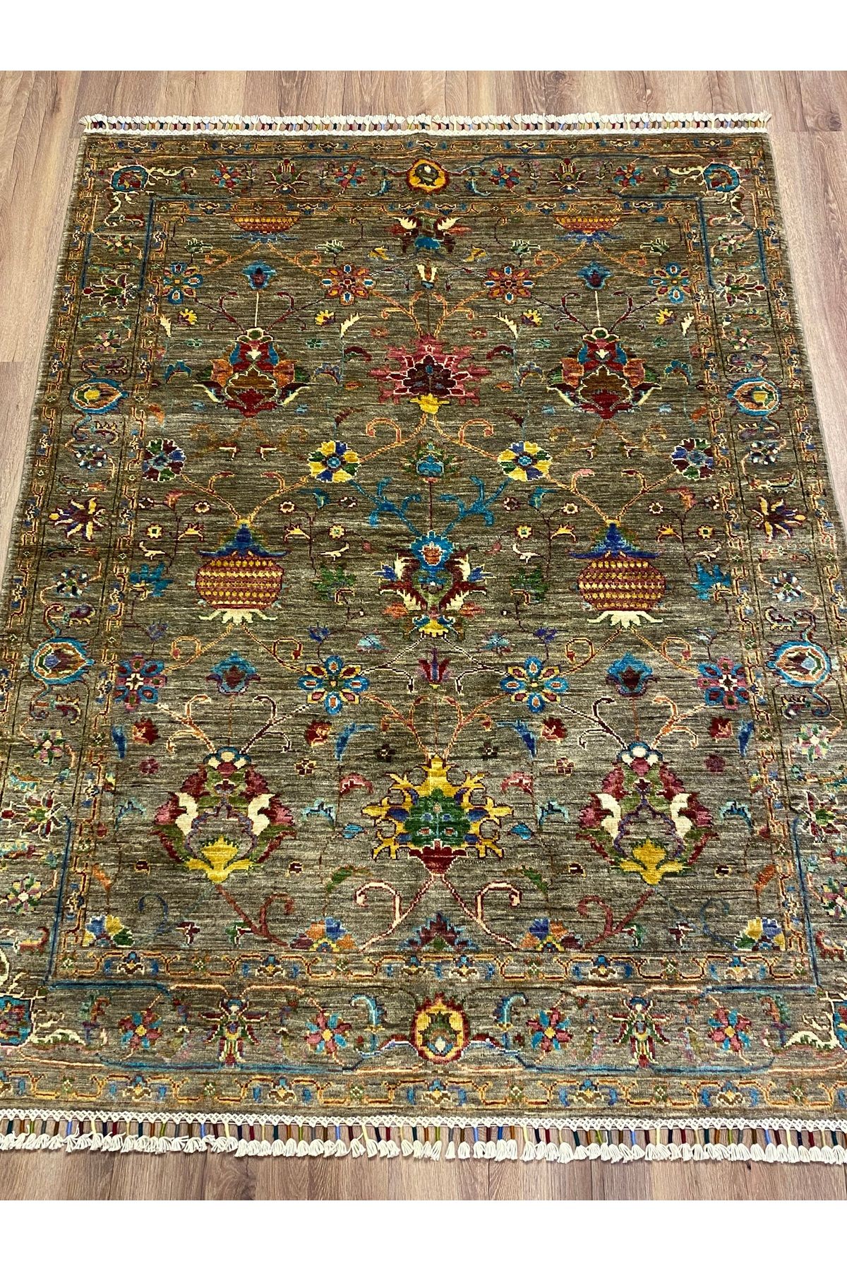 fethiyehalıkilim El Dokuma Afgan Sultani Halısı –%100 Yün %100 El Dokuma Naturel Dekoratif Halı El İşi Özgün Tasarım