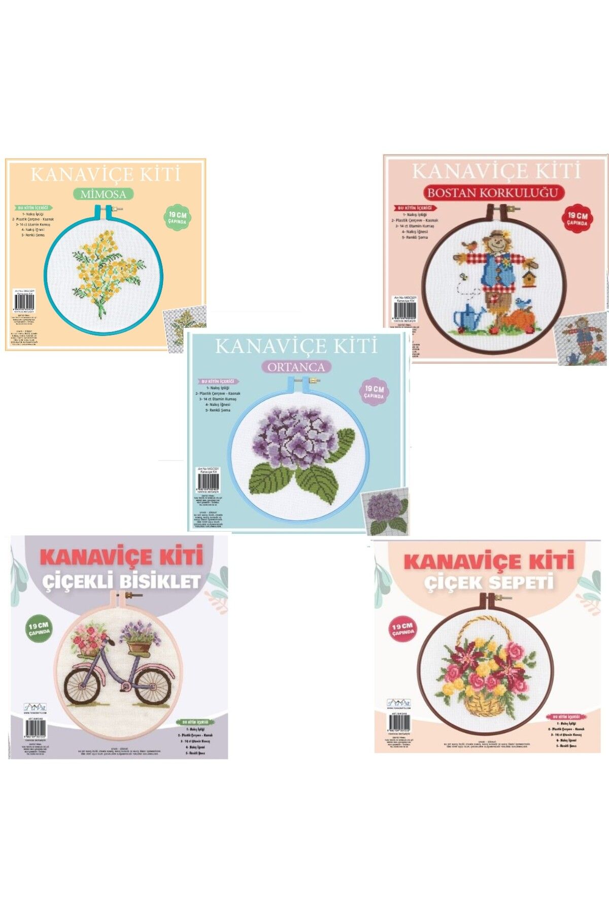 Tuva Kanaviçe Kiti 5 Farklı Model Set