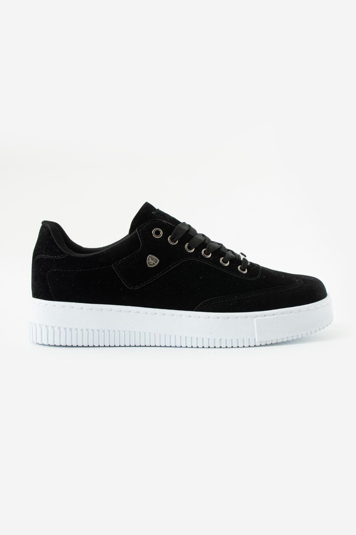 L.A Polo Süet Siyah Beyaz Renk Erkek Sneaker