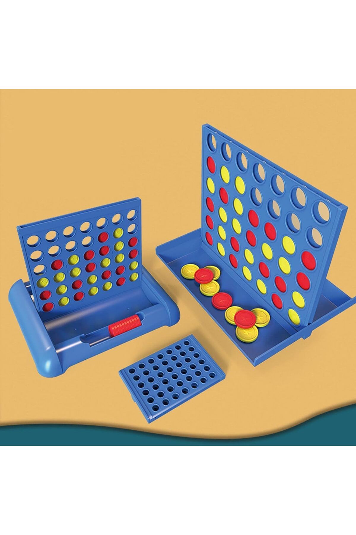 toystime-Four In A Row Table Game, Foldable Board Line Up 4 Game Connect Game 5