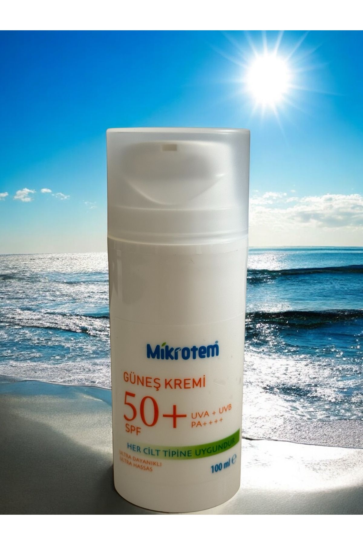 Mikrotem-Sunscreen Spf 50 Daily Use Facial Sunscreen for Normal and Mixed Skin 100ml 1
