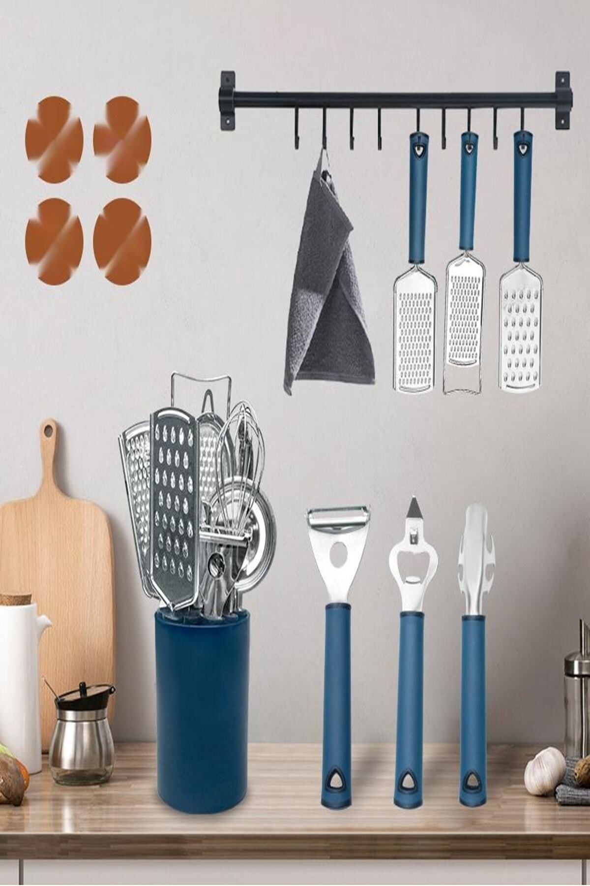 valletta-Luqa 13 Piece Multi-Purpose Practical Kitchen Utensil Serving Set with Stand 4