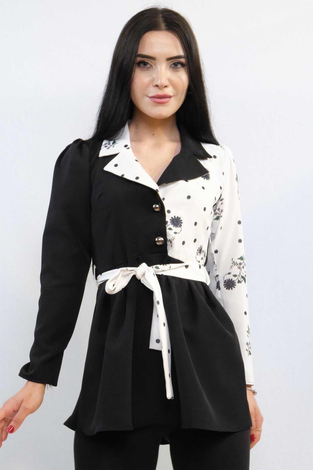 LLOHA Ceket Model Bluz Siyah