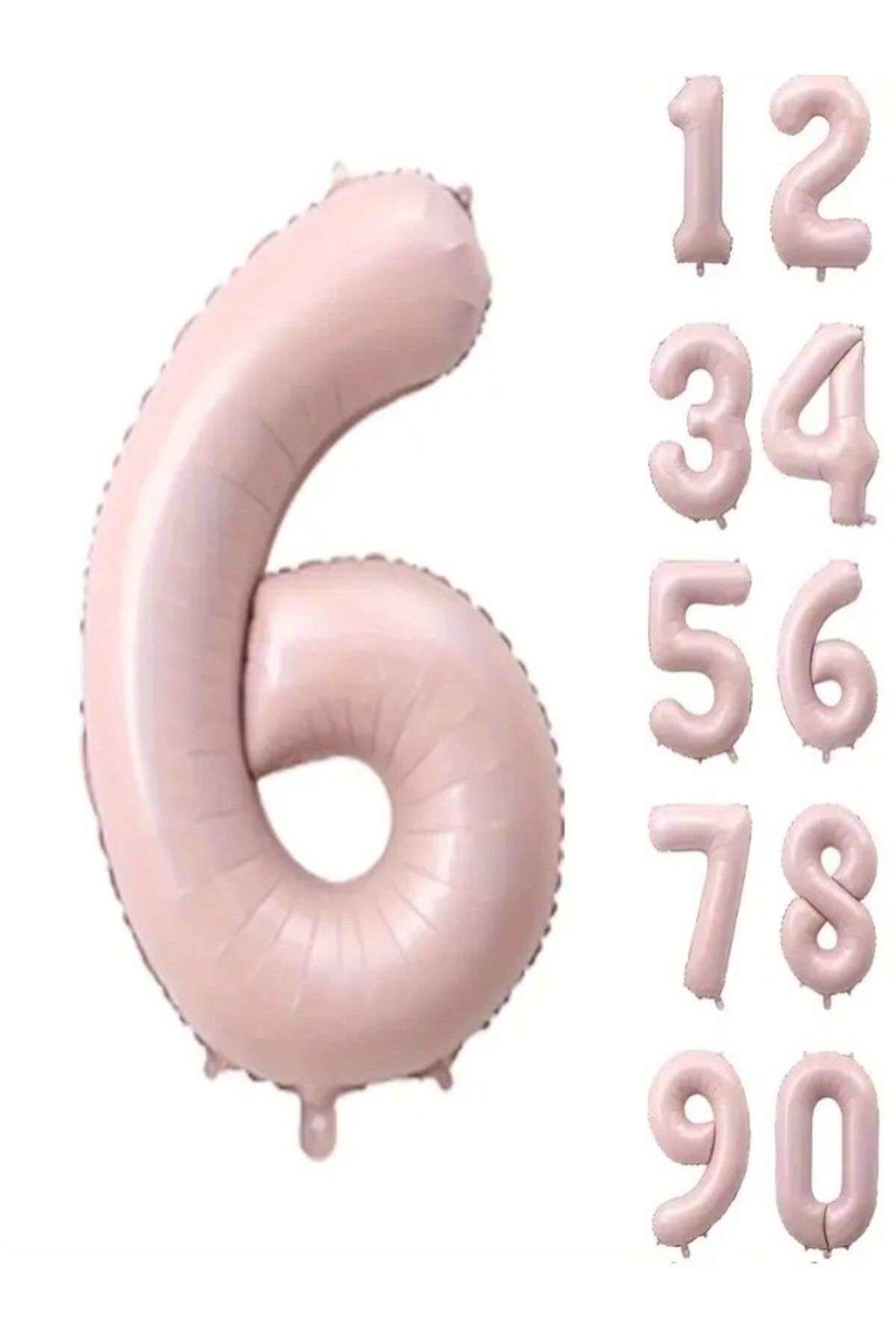party mix 70 cm Vintage Soft Pembe Rakam Folyo Balon | Parti & Doğum Günü Süsü | Rakam Balon