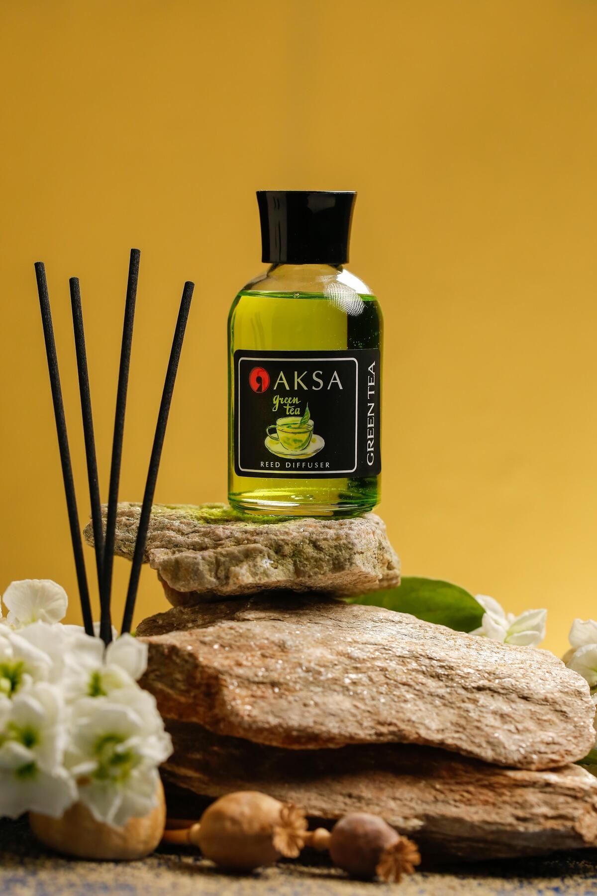 AKSA ESANS Bambu"Yeşil Çay"Çubuklu Oda Kokusu 100 ml
