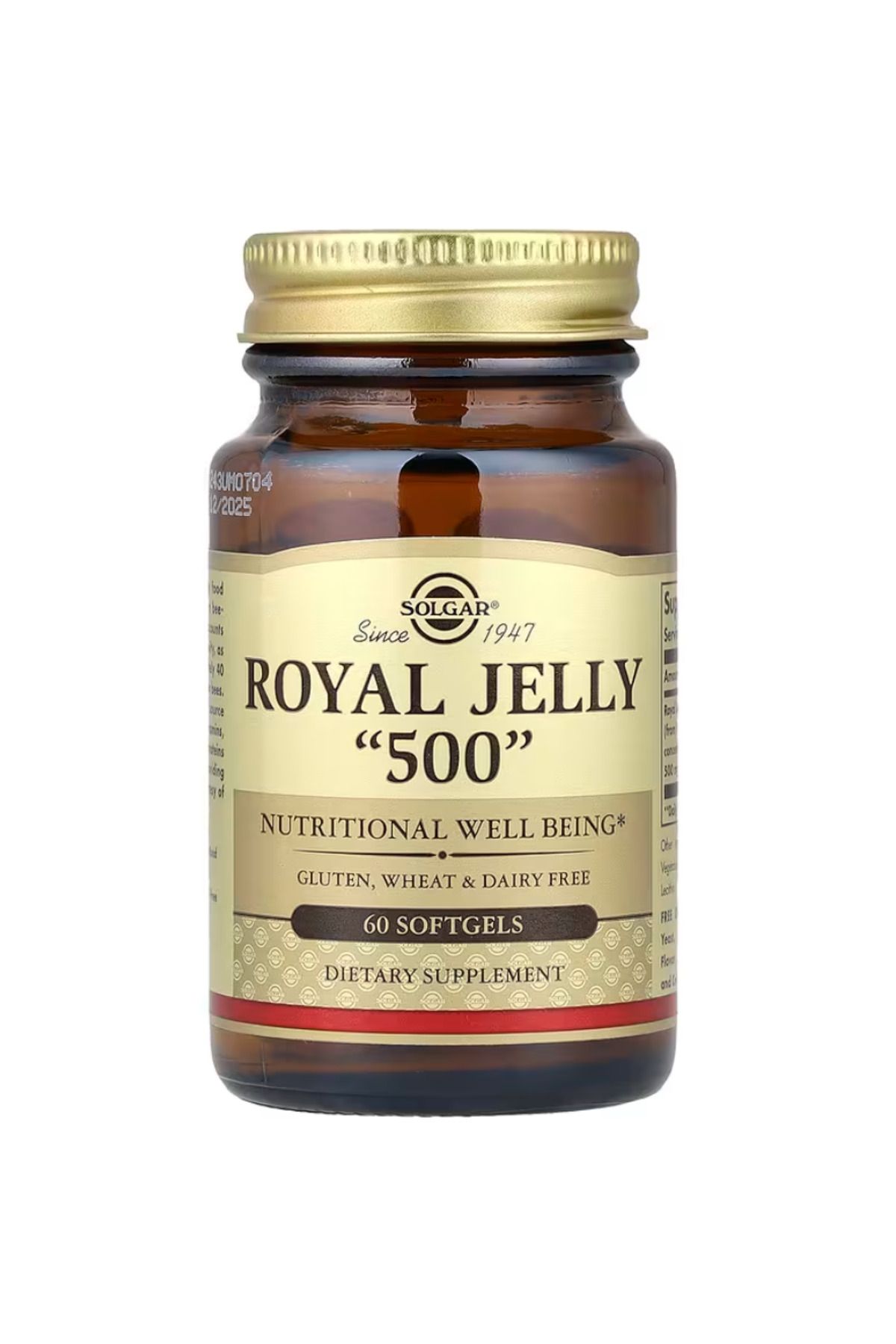 SOL Solgar, Royal Jelly "500", 60 Softgels (500 mg per Softgel)