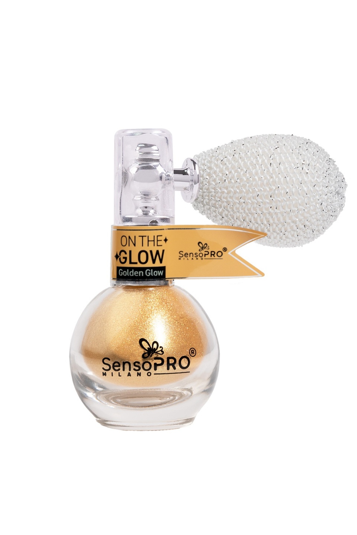 SensoPRO Milano Пудра-хайлайтър On the Glow SensoPRO Milano с помпа, златист ...