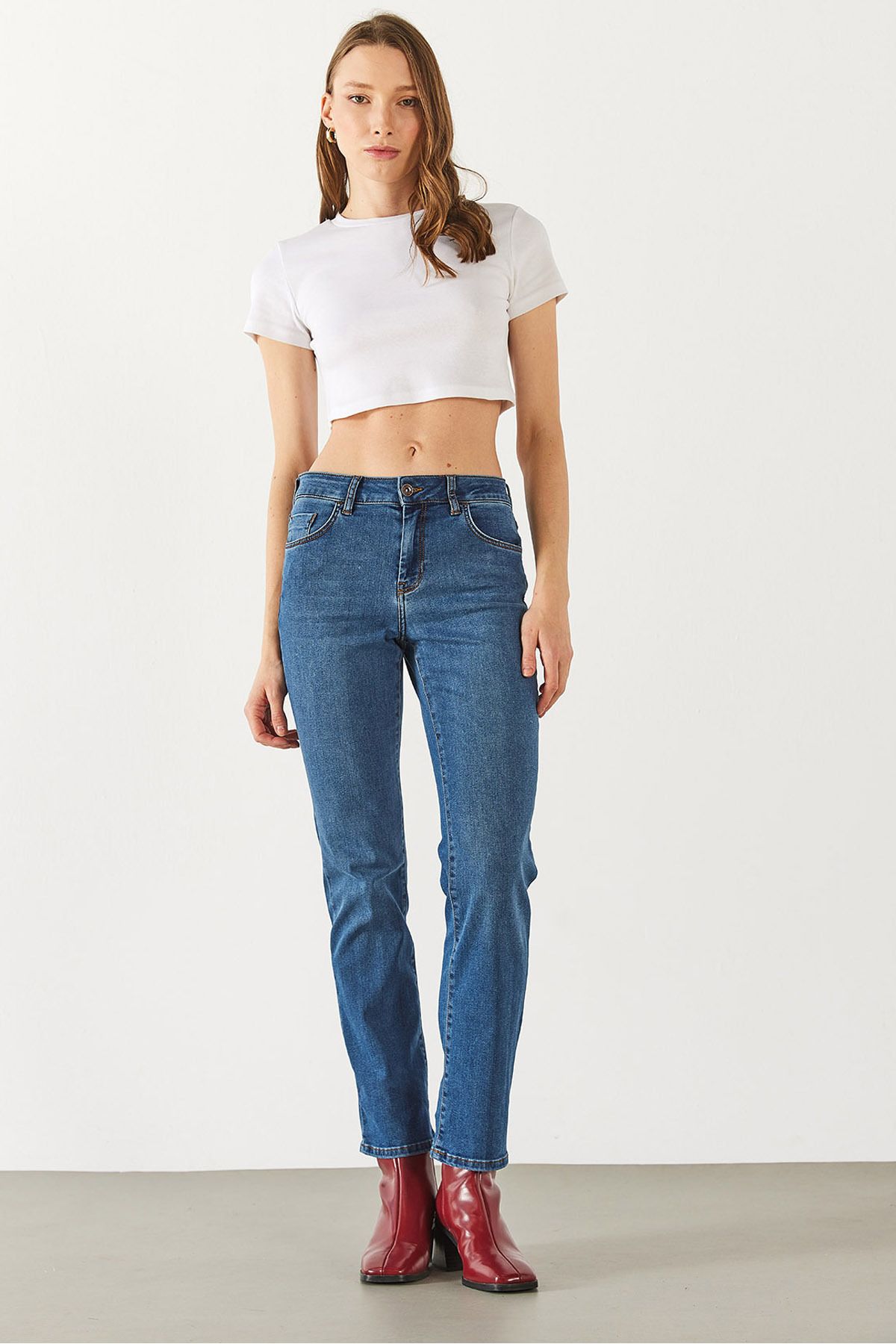 VENA Gabriel Dark Blue Straight Fit Jean Pantolon - DARK BLUE