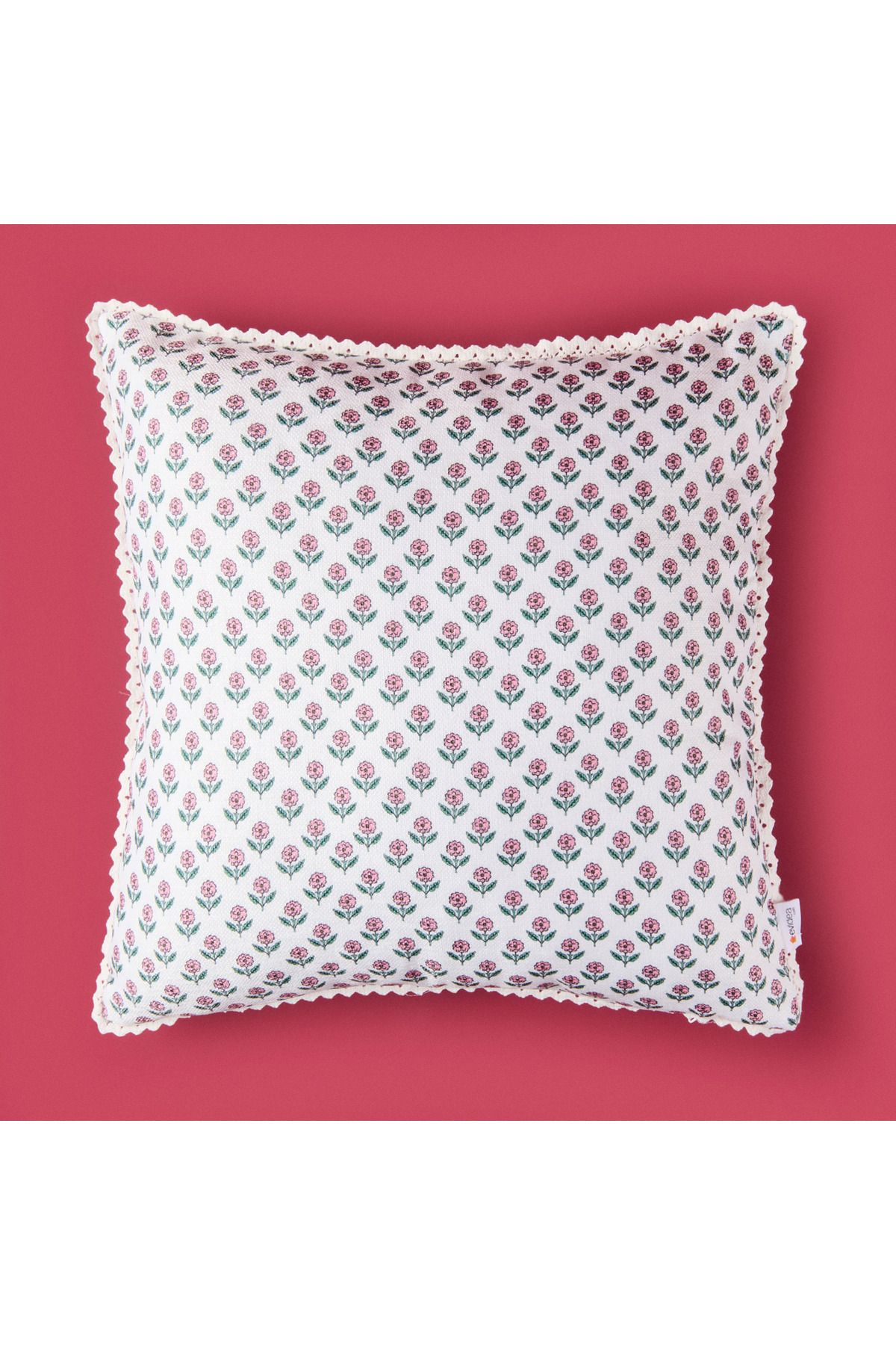 Evidea Soft Granny Summer Flower Kırlent - Ekru - 45x45 cm