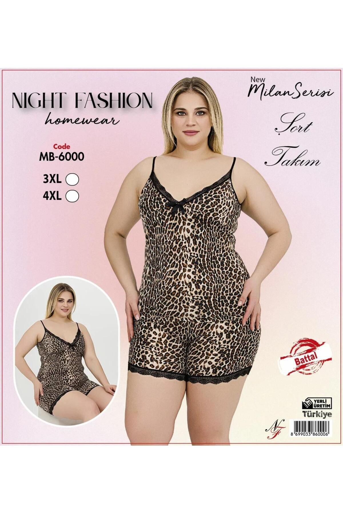 Emir Store İp askılı şortlu büyük beden kadın pijama takımı