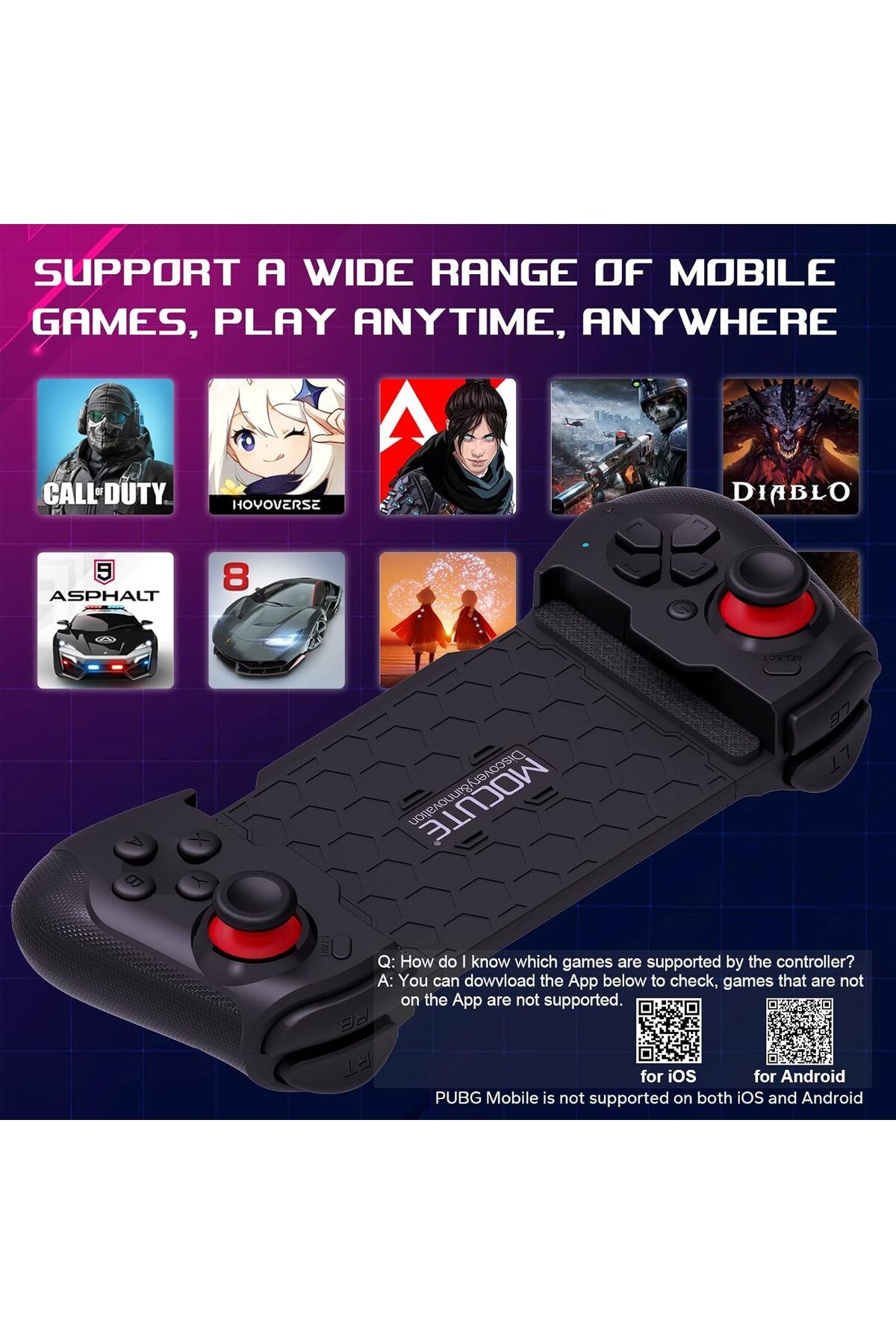 OEM-Gamepad Controller 2 in 1, phone, tablet, PC, extendable, battery, Wi-fi, Android, iOS, Window 4