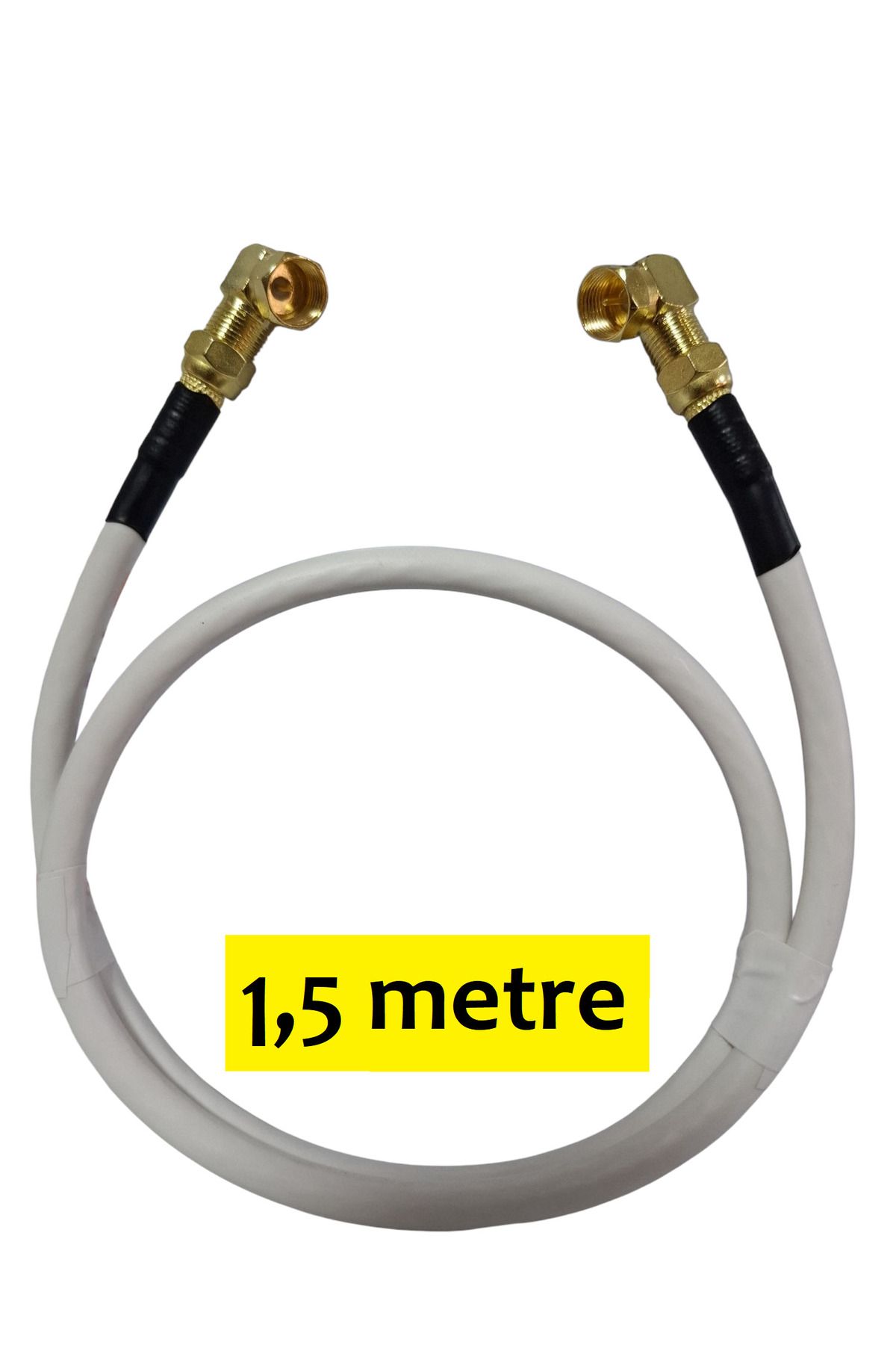 Vwin Gold L Tipi F Konnektörlü Anten Kablosu 90 Derece “Tak Kullan” (1,5 Metre)