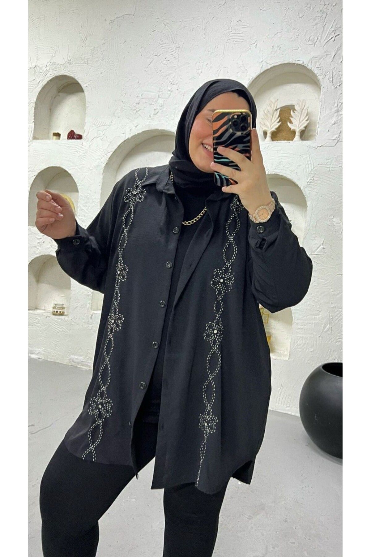 Sevda Kılınç 🌸 NAKIŞ DETAYLI AYROBİN GÖMLEK