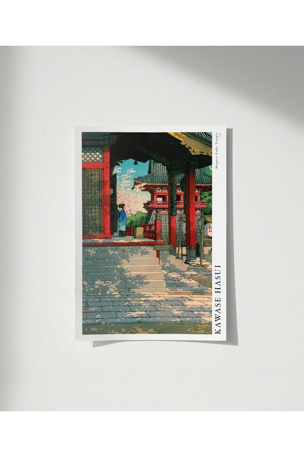 VOGLOO Çerçevesiz Poster Kawase Hasui Meguro Fudo Tapınağı