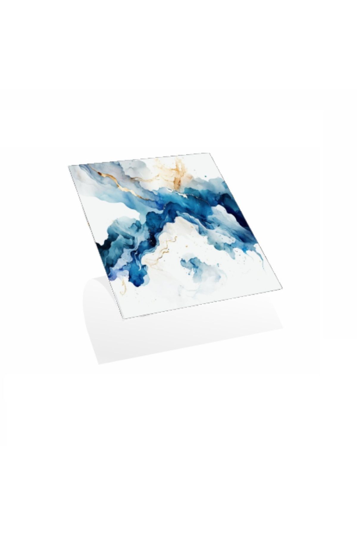 RiverWorld River World 4'lü Paket 30 cm x 30 cm Ebatında Mavi Model PVC Duvar Karosu