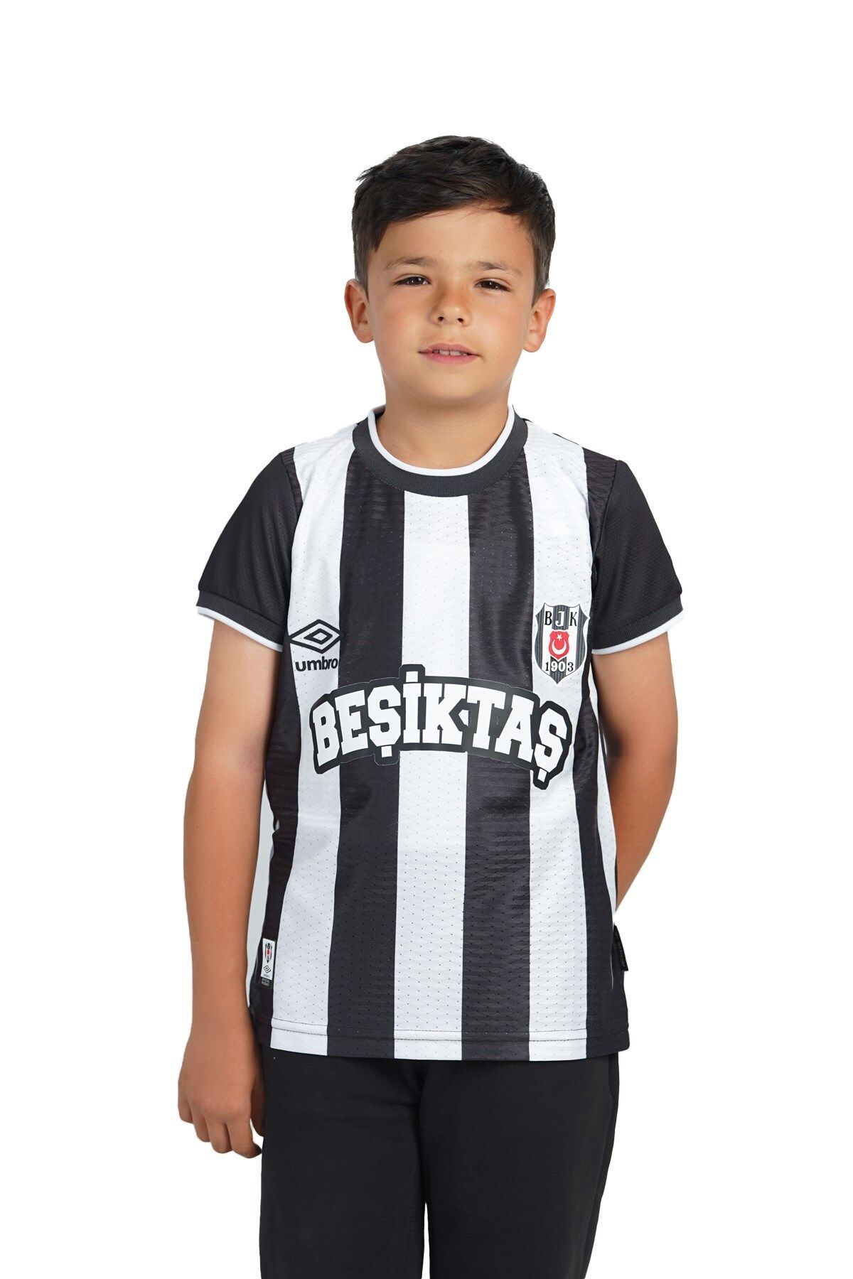 Beşiktaş Beşiktaş Umbro Lisanslı Çubuklu Çocuk Forma
