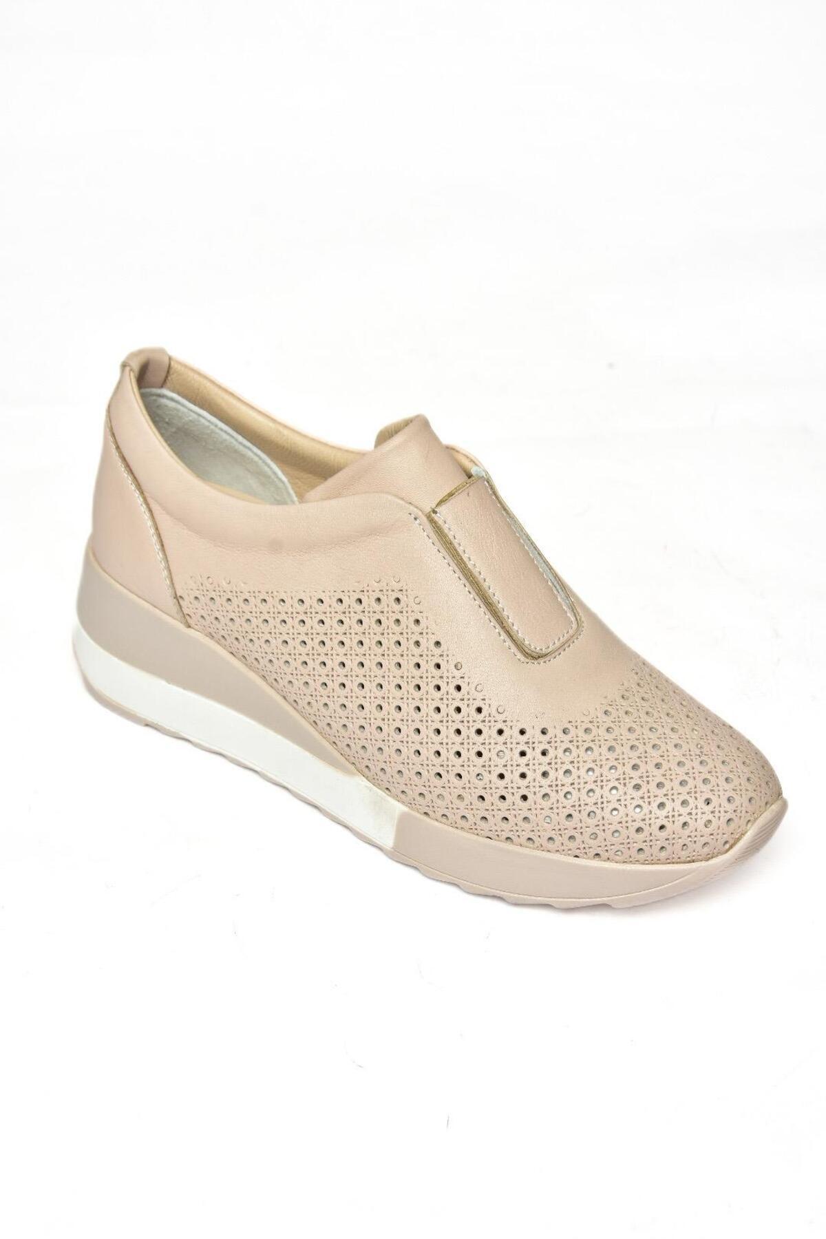 Fox Shoes-S540045503 Hellbraune Freizeitschuhe aus echtem Leder für Damen 6