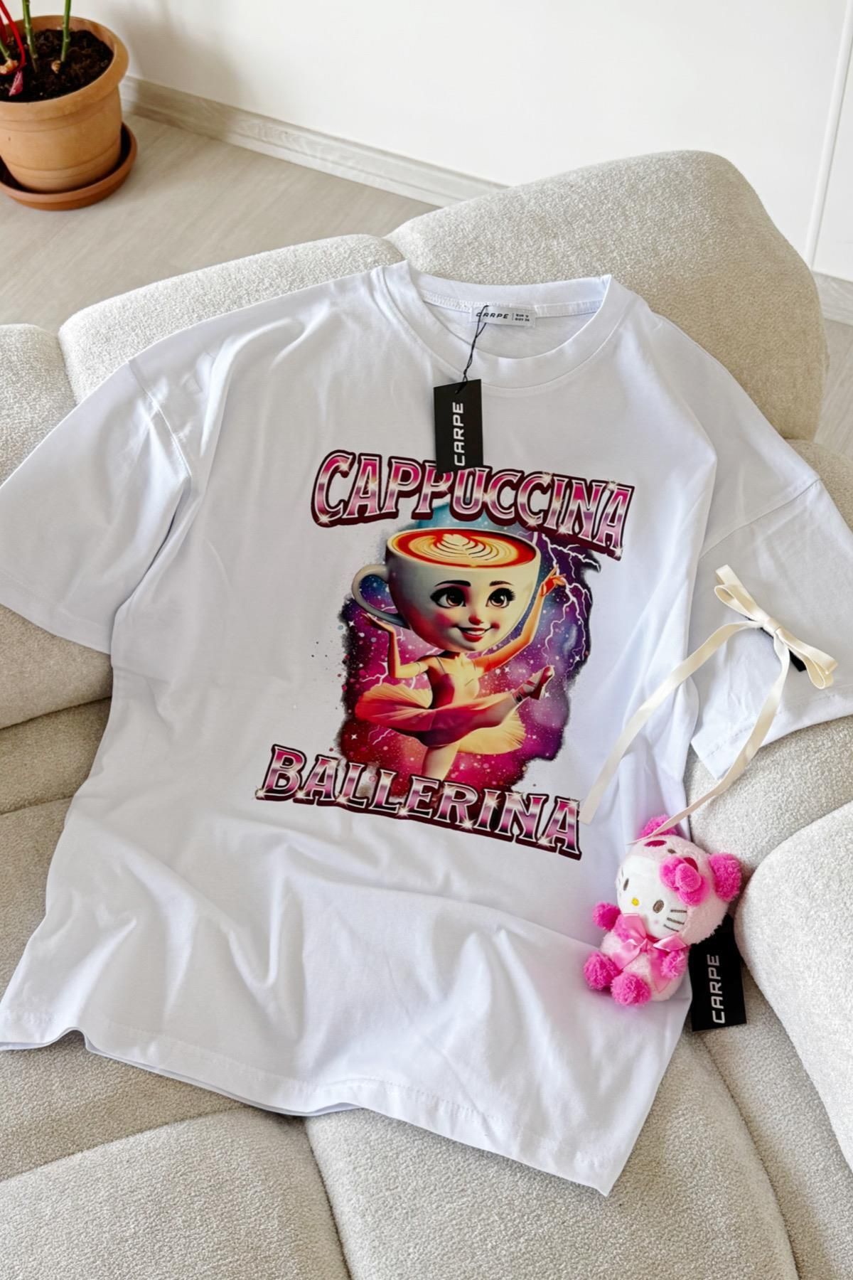 Carpe Cappucinna Ballerına Oversize T-shirt