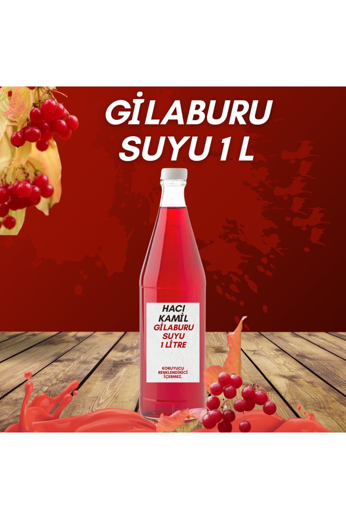 Haci Kamil GİLABURU SUYU 1 LİTRE CAM ŞİŞE