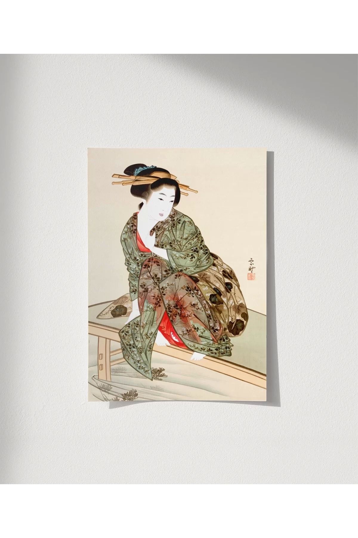 VOGLOO Çerçevesiz Poster Geleneksel Japon Zarafeti