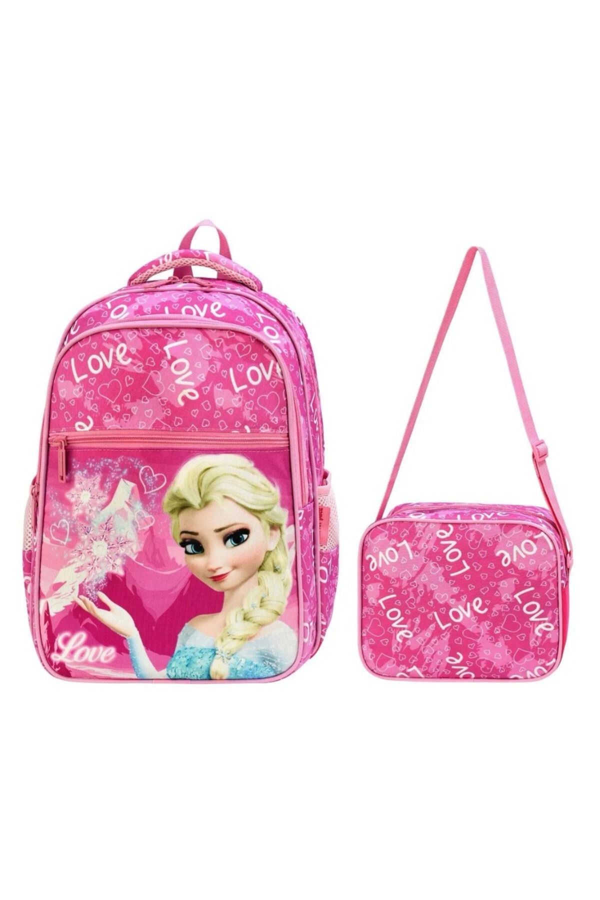 great bags Pembe Renk Kız Çocuk Ortopedik İlkokul Sırt Çantası Ve Beslenme Çantası, İlk Okul Çantası
