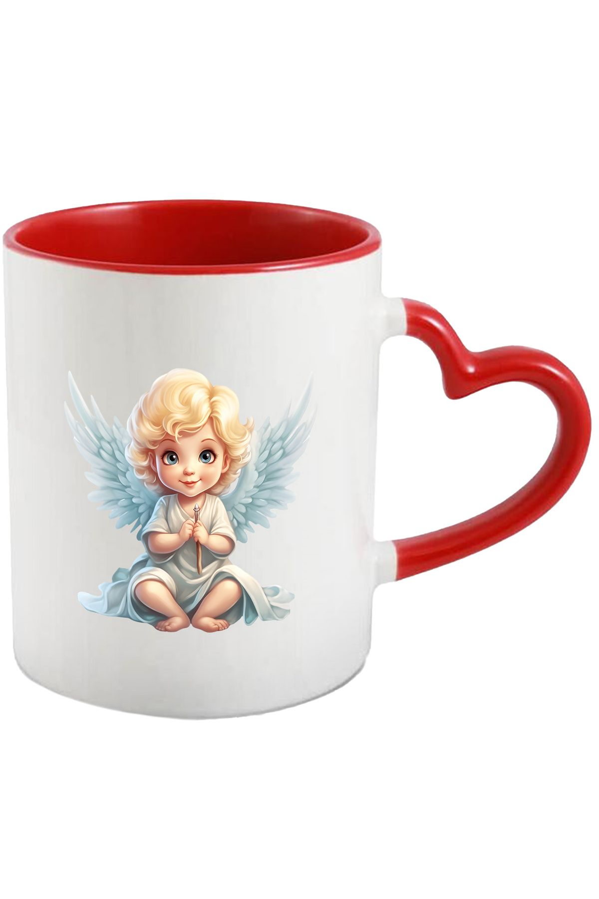 StoryGift Romania Cana Cu Un Copilas Cu Aripi De Ingeras | Ilustratie | Veselie | Fericire | Haine, Cu ,stg - One Size