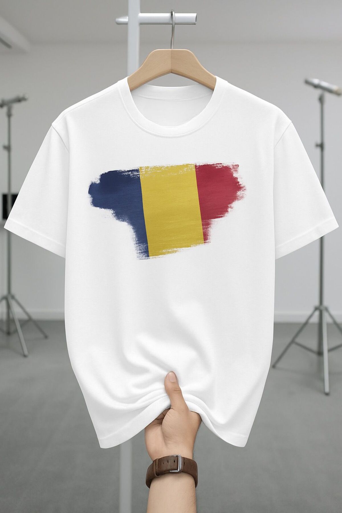 savuar Rome Baskılı Beyaz Unisex Oversize T-shirt