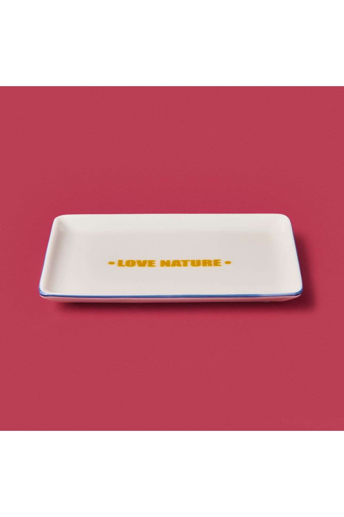 Evidea Kitchen Love Nature Servis Tabağı - Sarı / Mavi - 13x18 cm