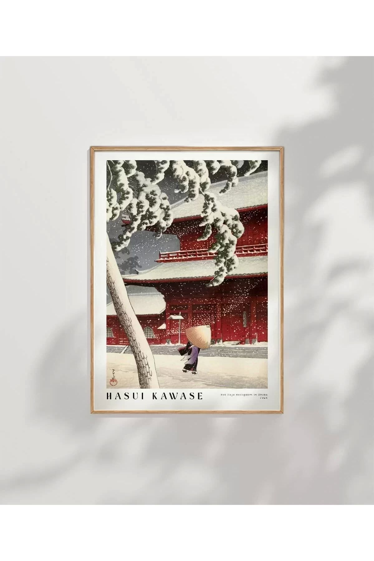 VOGLOO Çerçevesiz Poster Hasui Kawase Shiba'daki Het Zojo Heiligdom
