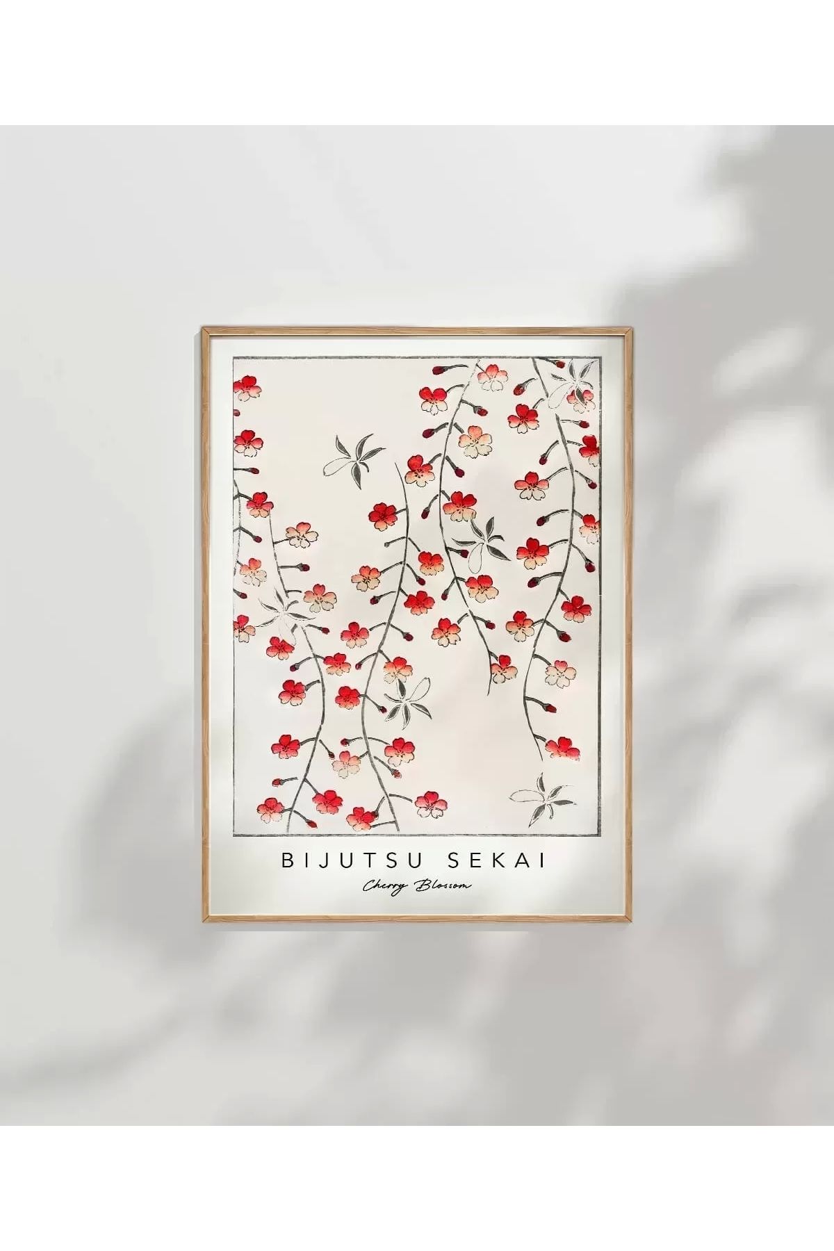 VOGLOO Çerçevesiz Poster Bijutsu Sekai Kiraz Çiçeği